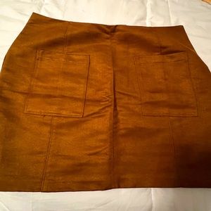 Brown “Suede” Skirt